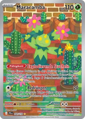 Maracamba-JTG-DE-160-159-Karmesin-Purpur-Reisegefährten-Illustration-Rare-Pokémon-Karte-Deutsch