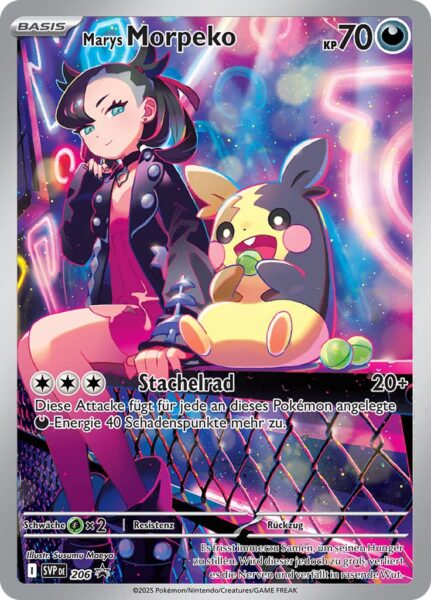 Marys-Morpeko-SVP-DE-206-Black-Star-Promo-Illustration-Rare-Pokémon-Karte-Deutsch