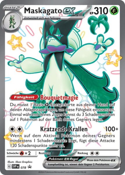 Maskagato-ex-SVP-DE-078-Paldea-Schicksale-Shiny-Schillernd-Promo-Pokémon-Karte