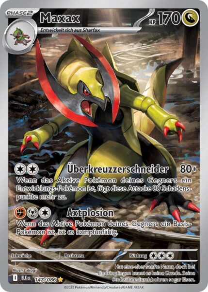 Maxax-147-086-BLK-DE-Schwarze-Blitze-Illustration-Rare-Pokémon-Karte-Karmesin-Purpur-Deutsch