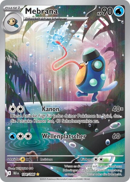 Mebrana-104-086-BLK-DE-Schwarze-Blitze-Illustration-Rare-Pokémon-Karte-Karmesin-Purpur-Deutsch