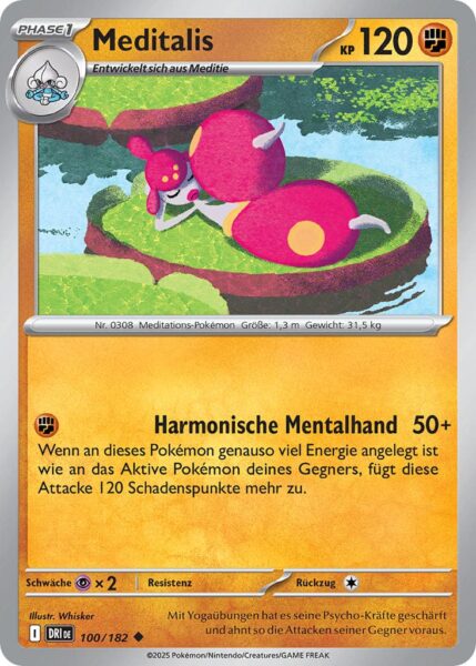 Meditalis-100-182-Ewige-Rivalen-Pokémon-Karte-Karmesin-Purpur-Deutsch