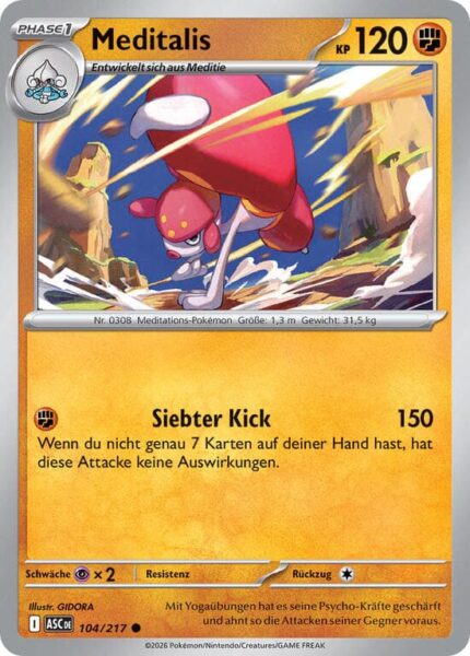 Meditalis-104-217-ASC-Erhabene-Helden-Pokémon-Karte-Deutsch
