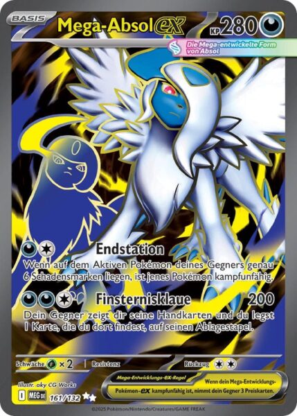Mega-Absol-ex-161-132-Mega-Entwicklung-Full-Art-Pokémon-Karte-Deutsch