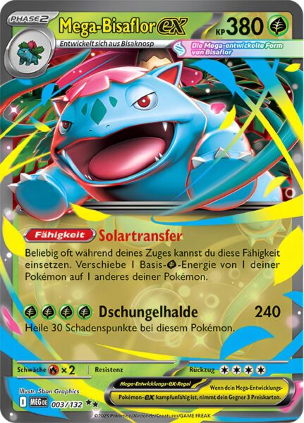 Mega-Bisaflor-ex-003-132-Mega-Entwicklung-Pokémon-Karte-Deutsch