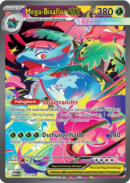 Mega-Bisaflor-ex-177-132-MEG-DE-Mega-Entwicklung-Special-Illustration-Rare-Pokémon-Karte-Deutsch
