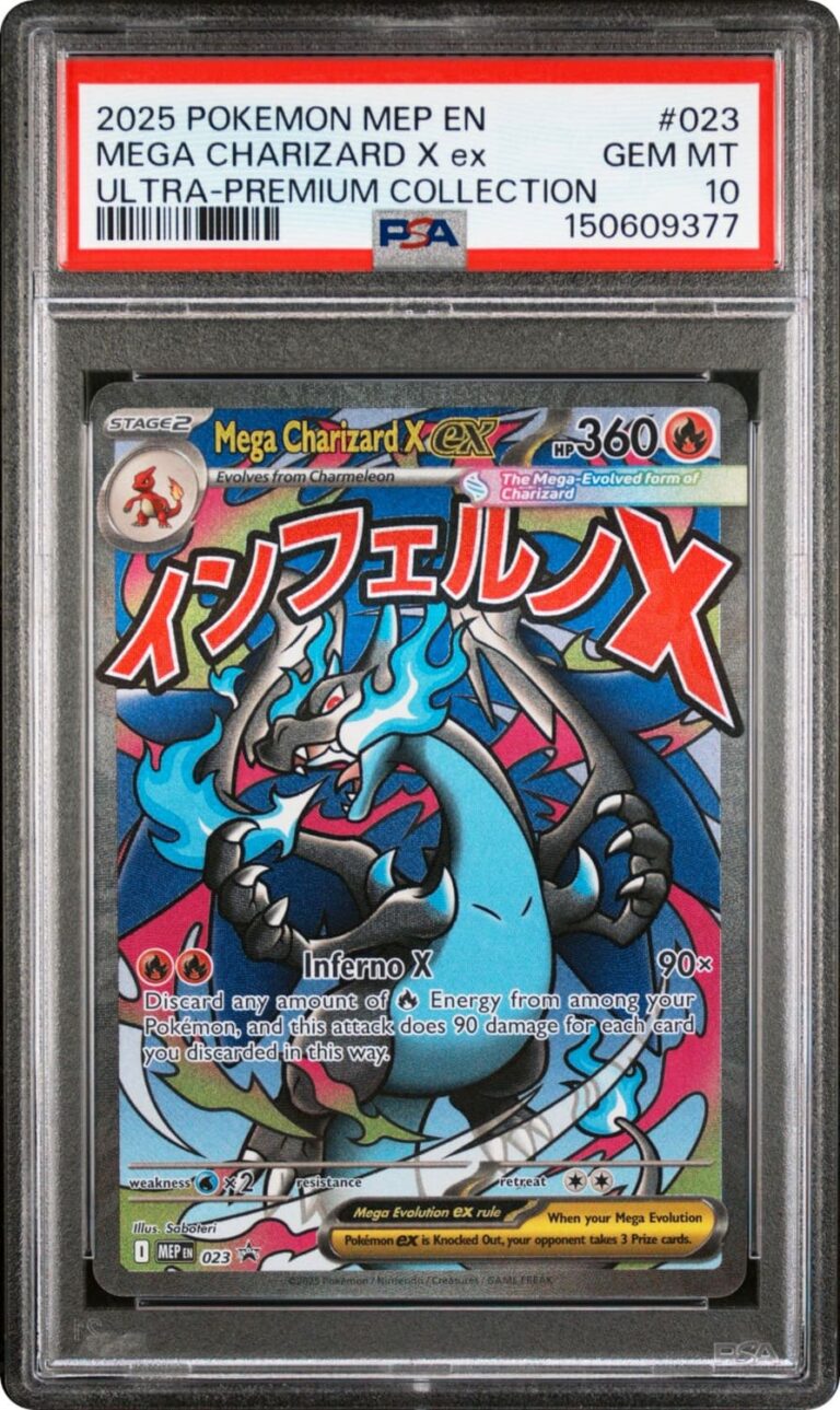 Mega-Charizard-Glurak-X-ex-MEP-023-Promo-Pokémon-Karte-PSA-10-Englisch