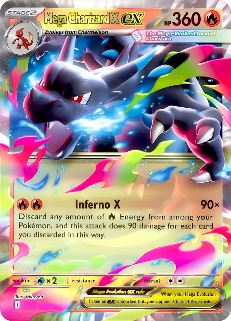 Mega-Charizard-Glurak-X-ex-Pokémon-Karte-Englisch