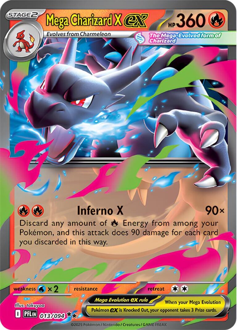 Mega-Charizard-X-ex-013-094-Phantasmal-Flames-Pokémon-Karte-Englischj