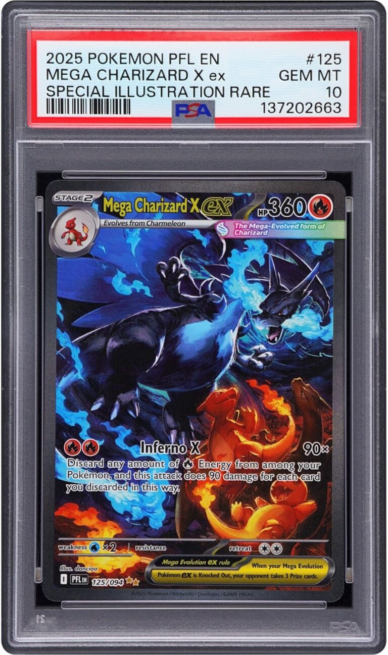 Mega-Charizard-X-ex-125-094-Phantasmal-Flames-Pokémon-Karte-PSA-10