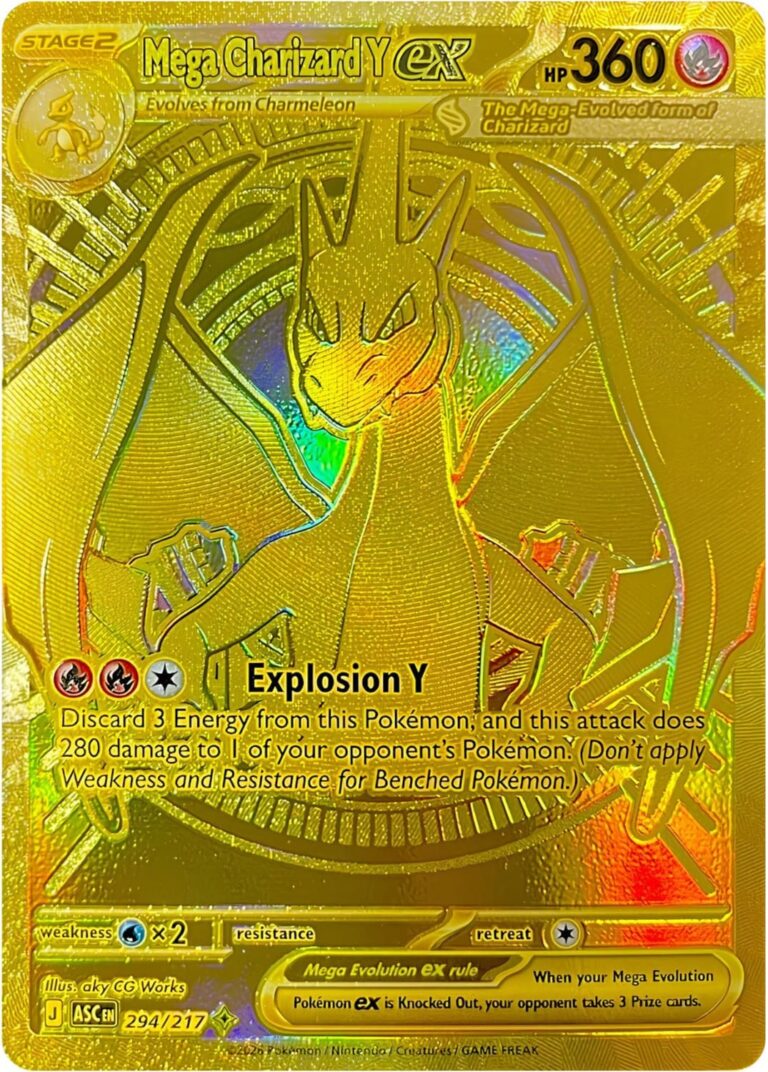 Mega-Charizard-Y-ex-294-217-Ascended-Heroes-Erhabene-Helden-Gold-Pokémon-Karte-Englisch-neu
