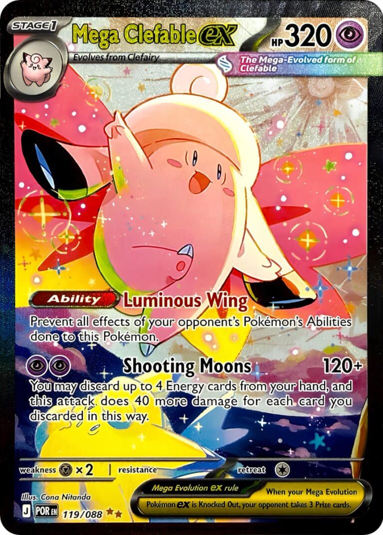 Mega-Clefable-Pixi-ex-119-088-Perfect-Order-Optimale-Ordnung-Special-Illustration-Rare-Pokémon-Karte-Englisch-neu