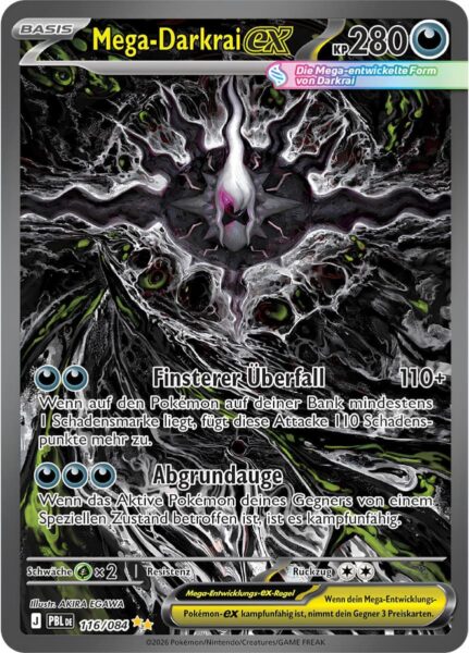 Mega-Darkrai-ex-116-084-PBL-DE-Dunkelnacht-Speical-Illustration-Rare-Pokémon-Karte-Deutsch