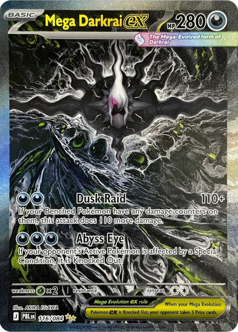 Mega-Darkrai-ex-116-084-Pitch-Black-Dunkelnacht-Special-Art-rare-Pokémon-Karte-Englisch