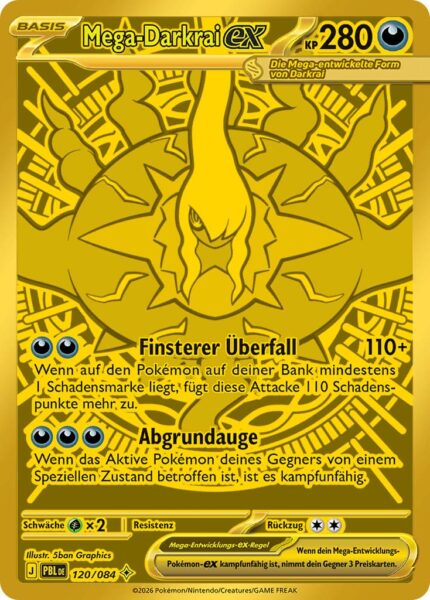 Mega-Darkrai-ex-120-084-PBL-DE-Dunkelnacht-Mega-Hyper-Rare-Gold-Pokémon-Karte-Deutsch