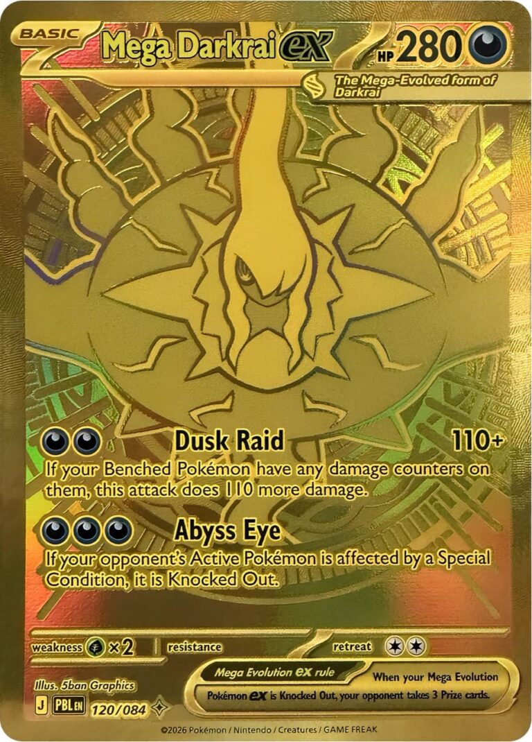 Mega-Darkrai-ex-120-084-Pitch-Black-Dunkelnacht-Mega-Hyper-Rare-Gold-Pokémon-Karte-Englisch