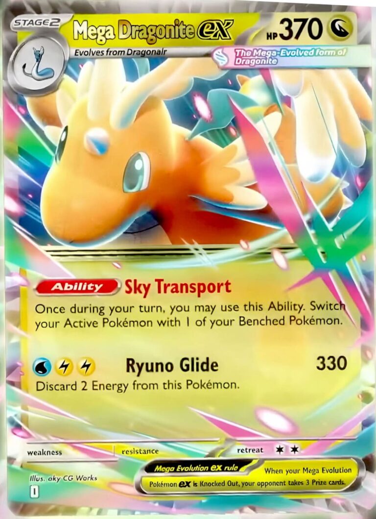Mega-Dragonite-Dragoran-ex-Pokémon-Karte-Englisch