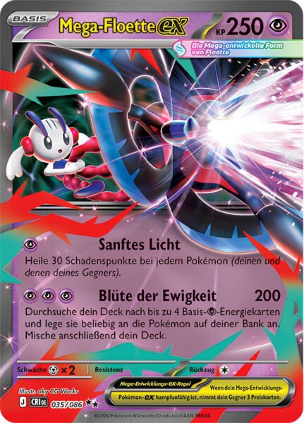 Mega-Floette-ex-035-086-Wachsendes-Chaos-Pokémon-Karte-Deutsch