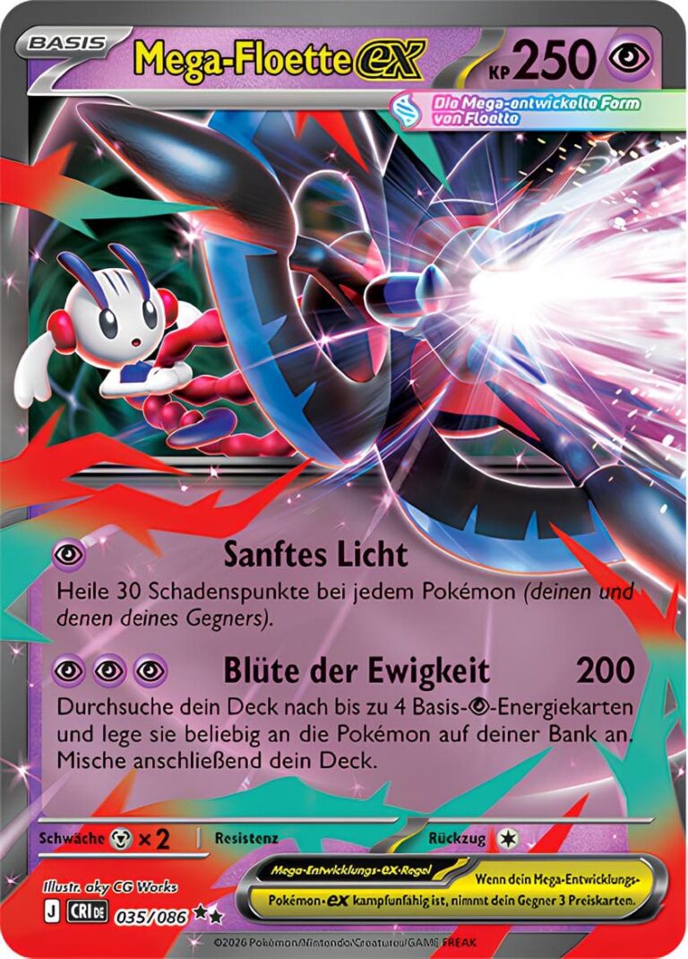 Mega-Floette-ex-035-086-Wachsendes-Chaos-Pokémon-Karte-Deutsch