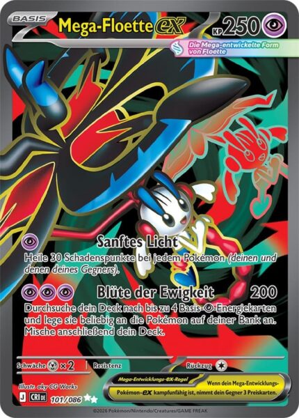 Mega-Floette-ex-101-086-Wachsendes-Chaos-Full-Art-Pokémon-Karte-Deutsch
