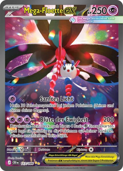 Mega-Floette-ex-117-086-Wachsendes-Chaos-Special-Art-Rare-Pokémon-Karte-Deutsch