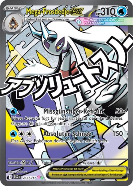 Mega-Frosdedje-ex-265-217-ASC-DE-Erhabene-Helden-Attack-Rare-Pokémon-Karte-Deutsch