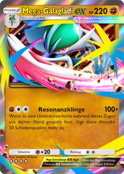 Mega-Galagladi-ex-B4-Herrscher-der-Lüfte-Pokémon-TCG-Sammelkartenspiel-Pocket-Karte