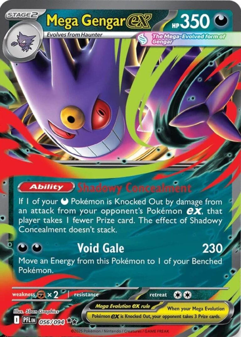 Mega-Gengar-ex-056-094-Phantasmal-Flames-Pokémon-Karte-Englisch