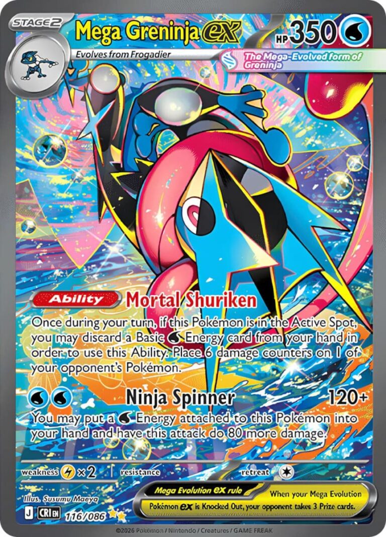 Mega-Greninja-Quajutsu-ex-116-086-Chaos-Rising-Wachsendes-Chaos-Special-Illustration-Rare-Pokémon-Karte-Englisch-2026