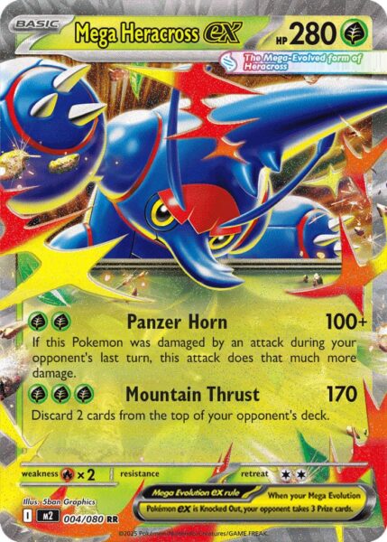 Mega-Heracross-Skaraborn-ex-Phantasmal-Flames-Pokémon-Karte