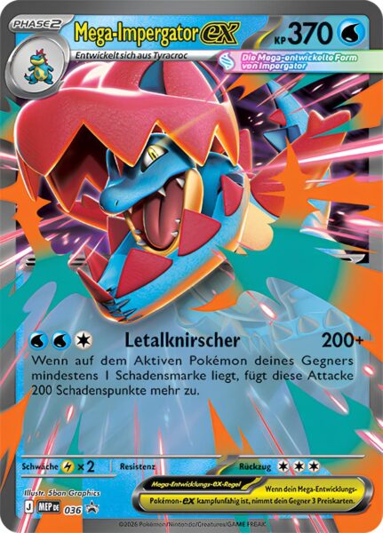 Mega-Impergator-ex-MEP-DE-036-Mega-Promo-Pokémon-Karte-Deutsch