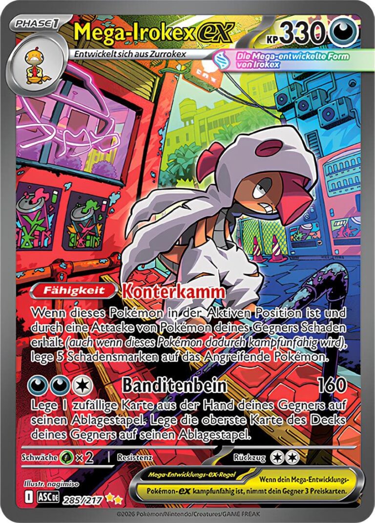 Mega-Irokex-ex-285-217-ASC-DE-Erhabene-Helden-Special-Illustration-Rare-Pokémon-Karte-Deutsch
