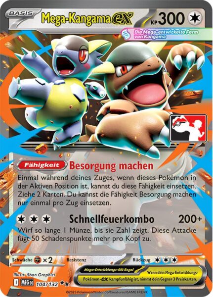 Mega-Kangama-ex-104-132-Mega-Entwicklung-Preispack-Serie-8-Pokémon-Karte-Deutsch