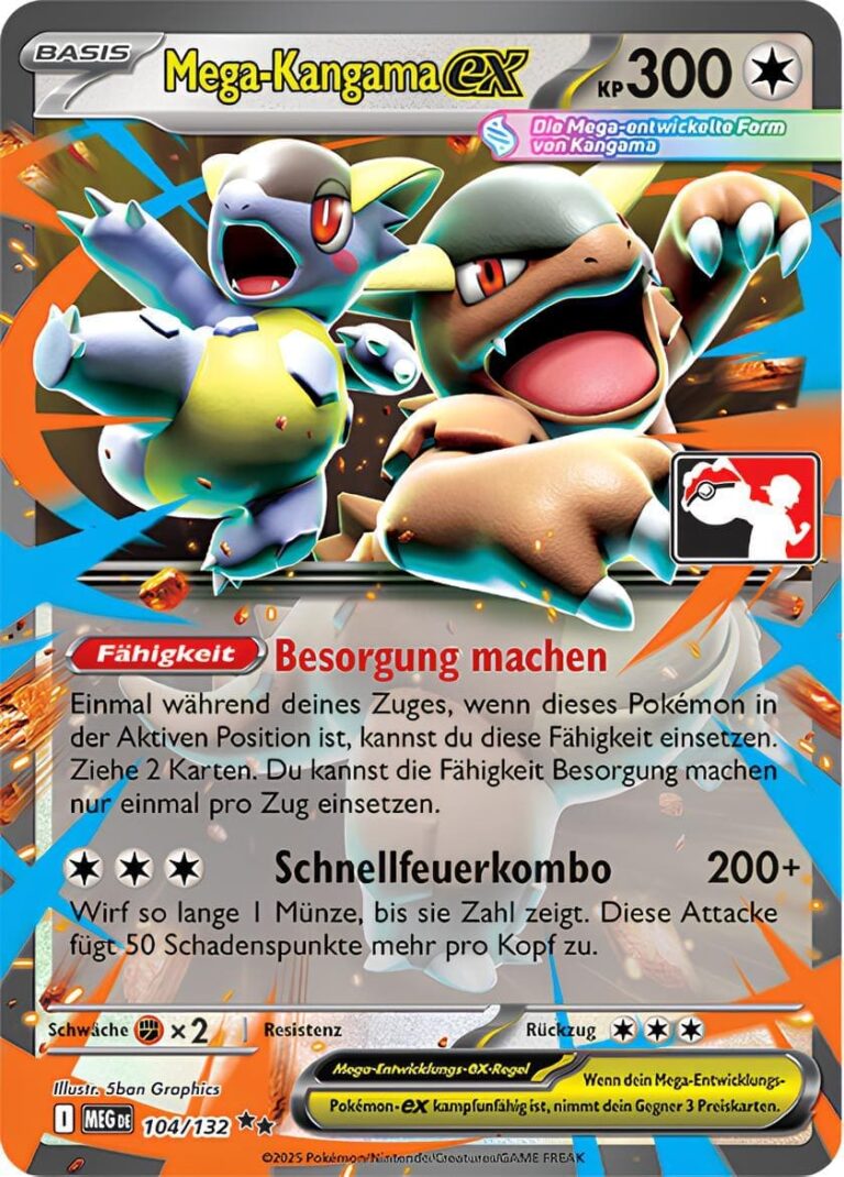 Mega-Kangama-ex-104-132-Mega-Entwicklung-Preispack-Serie-8-Pokémon-Karte-Deutsch