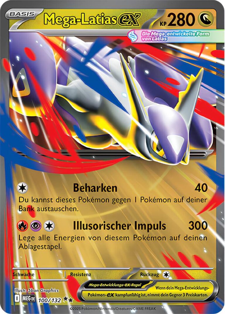 Mega-Latias-ex-100-132-Mega-Entwicklung-Pokémon-Karte-Deutsch