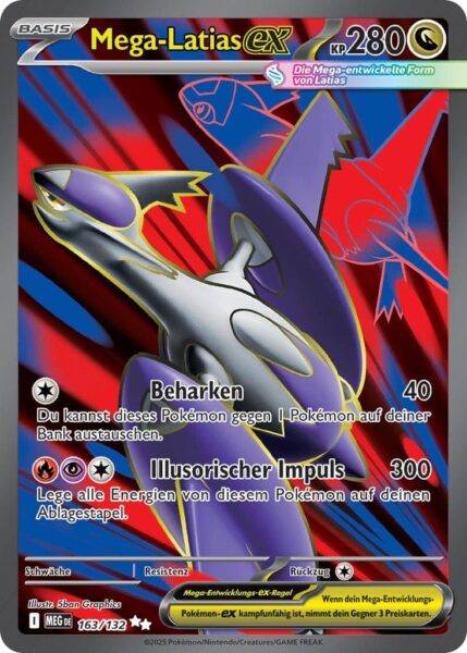 Mega-Latias-ex-163-132-Mega-Entwicklung-Full-Art-Pokémon-Karte-Deutsch