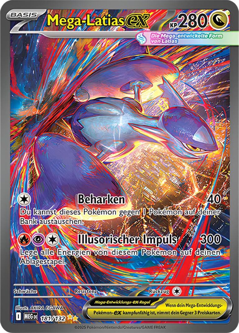 Mega-Latias-ex-181-132-Special-Illustration-Rare-Pokémon-Karte-Mega-Entwicklung-Deutsch
