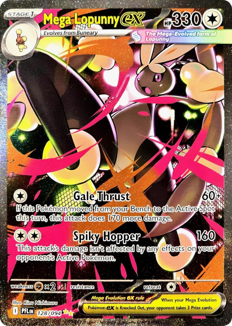 Mega-Lopunny-Schlapor-ex-128-094-Special-Illustration-Rare-Pokémon-Karte-Phantasmal-Flames-Fatale-Flammen-Englisch