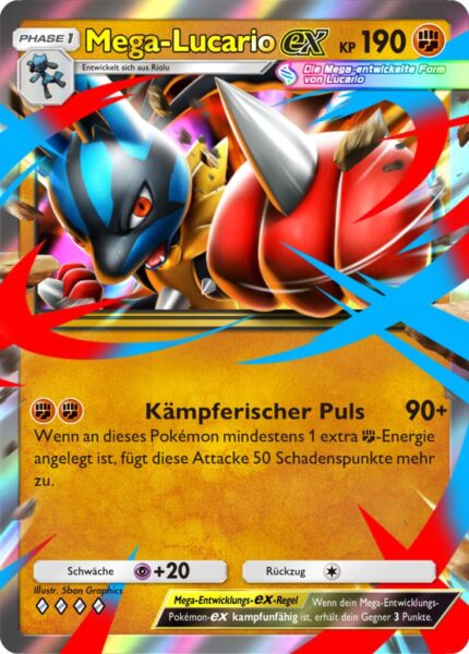 Mega-Lucario-ex-B3-Pulsierende-Aura-Pokémon-TCG-Sammelkartenspiel-Pocket-Karte-Deutsch
