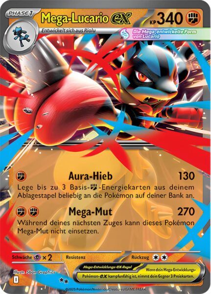 Mega-Lucario-ex-Pokémon-Karte-Deutsch