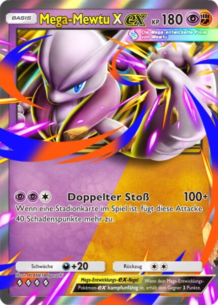 Mega-Mewtu-X-ex-Dualtyp-Karte-Pokémon-TCG-Sammelkartenspiel-Pocket-Deutsch