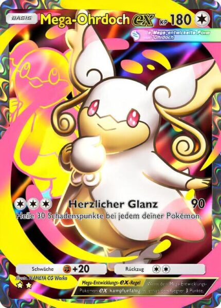 Mega-Ohrdoch-ex-189-155-B3-Pulsierende-Aura-Pokémon-TCG-Sammelkartenspiel-Pocket-Karte-Deutsch