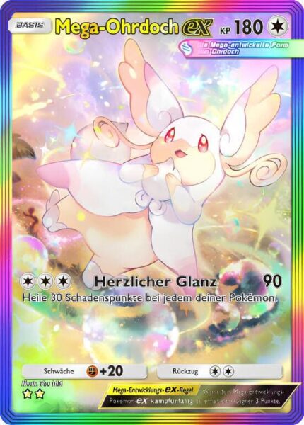 Mega-Ohrdoch-ex-202-155-B3-Pulsierende-Aura-Pokémon-TCG-Sammelkartenspiel-Pocket-Karte-Deutsch