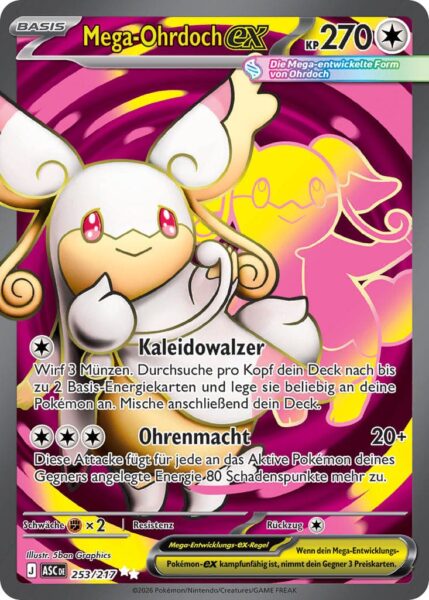 Mega-Ohrdoch-ex-253-217-ASC-DE-Erhabene-Helden-Illustration-Rare-Pokémon-Karte-Deutsch