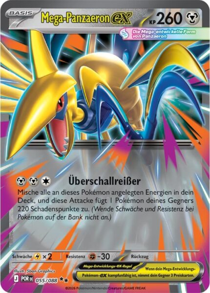 Mega-Panzaeron-ex-055-088-Optimale-Ordnung-Pokémon-Karte-Deutsch