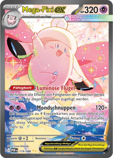 Mega-Pixi-ex-119-088-Optimale-Ordnung-Special-Illustration-Rare-Pokémon-Karte-Deutsch