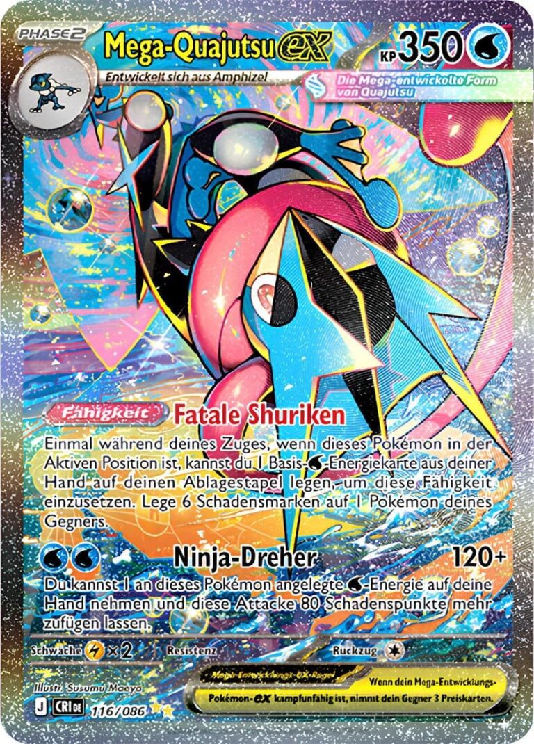 Mega-Quajutsu-ex-116-086-Wachsendes-Chaos-Special-Illustration-Rare-Pokémon-Karte-Deutsch