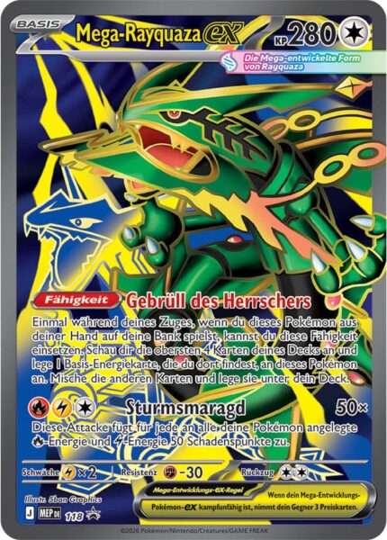Mega-Rayquaza-ex-MEP-118-Full-Art-Promo-Pokémon-Karte-Deutsch