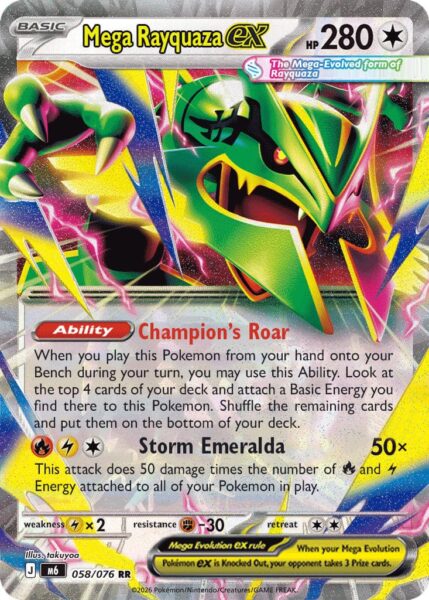 Mega-Rayquaza-ex-Storm-Emeralda-Pokémon-Karte-Englisch