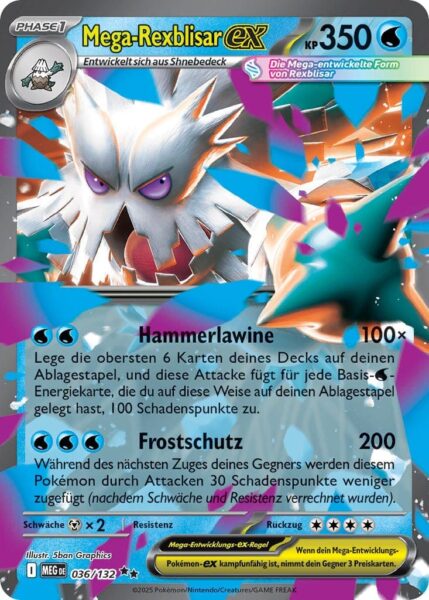 Mega-Rexblisar-ex-036-132-MEG-DE-Mega-Entwicklung-Pokémon-Karte-Deutsch